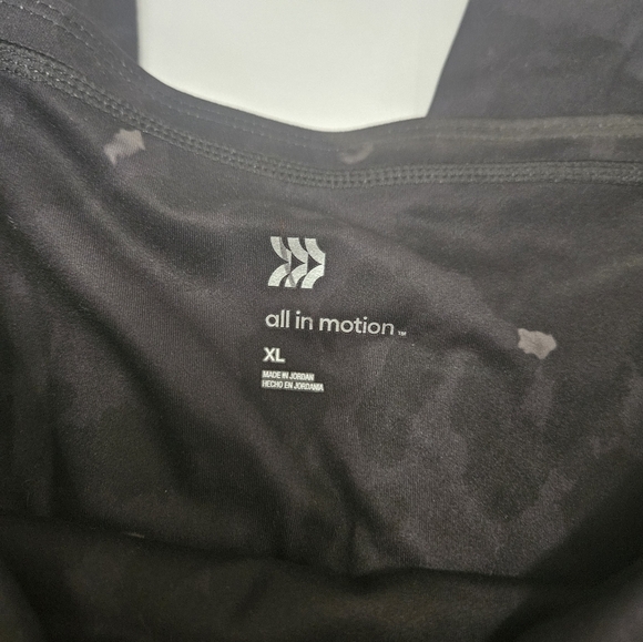 All In Motion Black Animal Print Leggings With Mesh Panels! - Picture 3 of 8